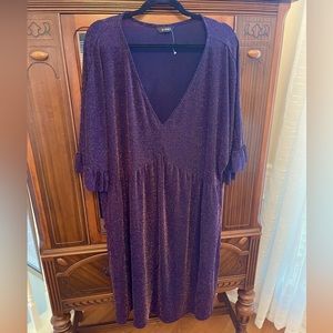 Beautiful navy and rose gold sparkle dress. NEVER WORN! Size 26/28